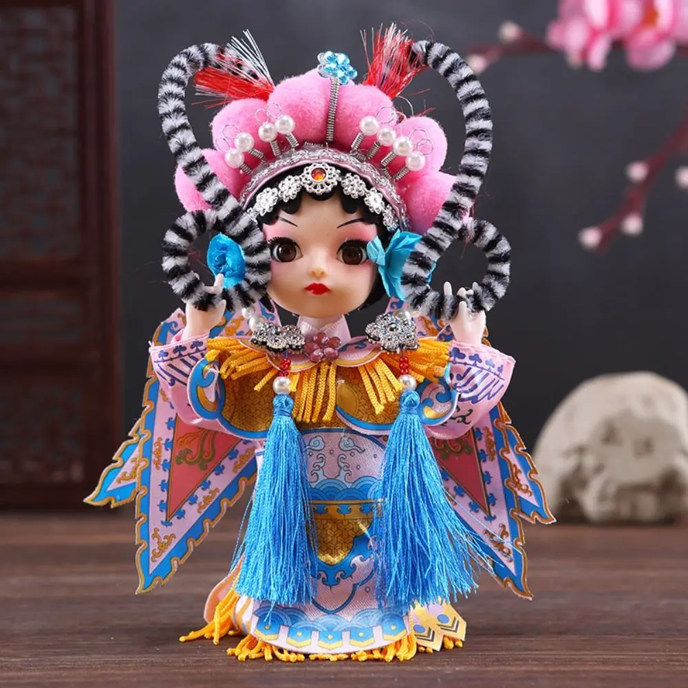 Chinese Style Folk Handicraft Peking Opera Puppet Doll Beijing Opera Gift Small Silk Man Diy Material Package Finished Product