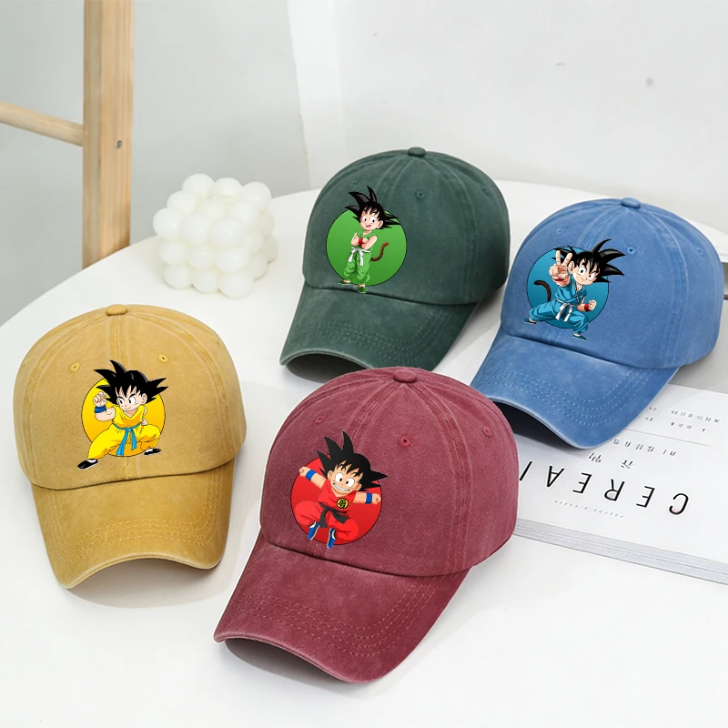 

Бейсболки Dragon Ball Goku для женщин и мужчин, с мультяшными аниме-персонажами, солнцезащитная кепка для родителей и детей, кавайная кепка с козырьком, модные милые уличные кепки