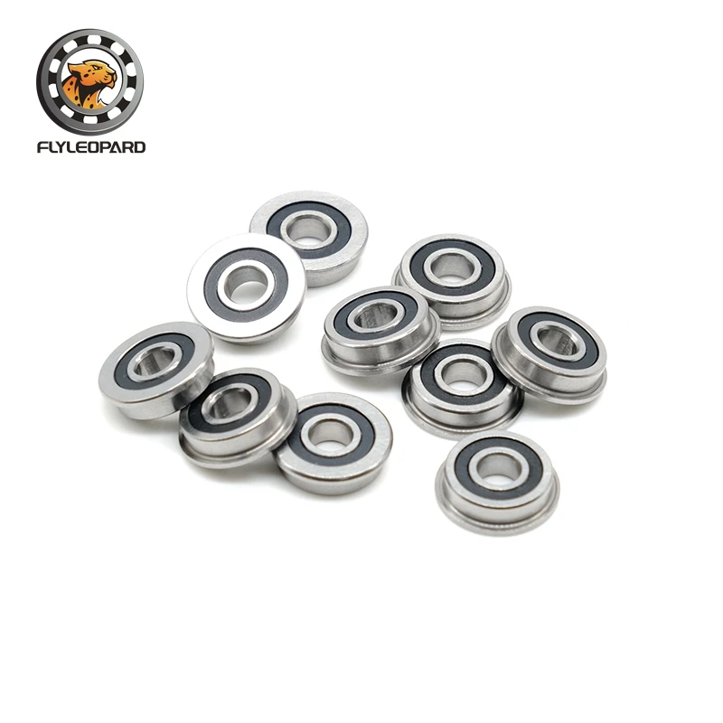 

F695 2RS Bearing 5*13*4 mm 10Pcs ABEC-7 Flanged Miniature F695 RS Ball Bearings F695RS For VORON Mobius 2/3 2/4 3D Printer