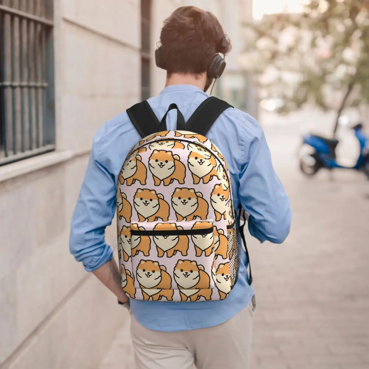 

Pomeranian Backpack Boys Girls BookBag Children School Bag Laptop Shoulder Bags for Men Women