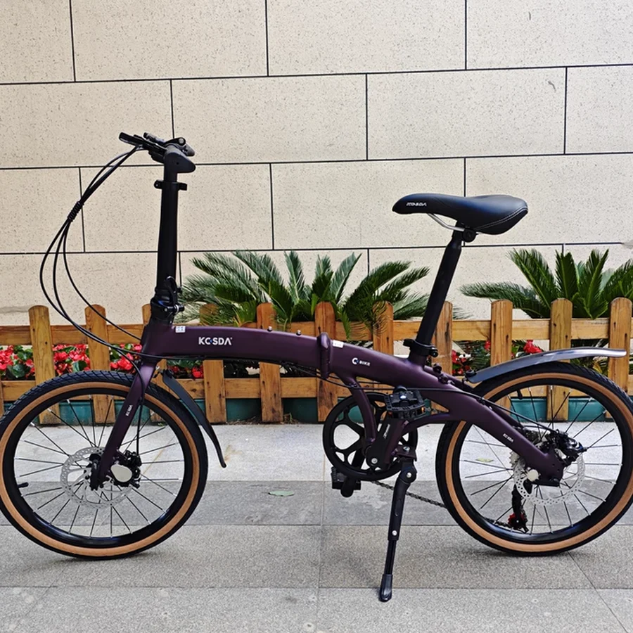 

KOSDA KP10 High Quality Aluminum Alloy Portable Folding Bike 20inch 8speed Disc Brake Leisure Adult Foldable Bicycle