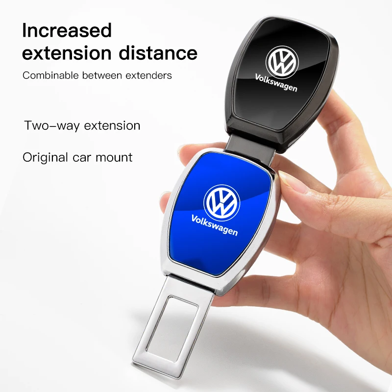 Car Seat Belt Clip Extender Safety Seatbelt Extension Plug Accessories For Volkswagen VW RLine R GTI Golf Amarok T5 ID3 Tiguan