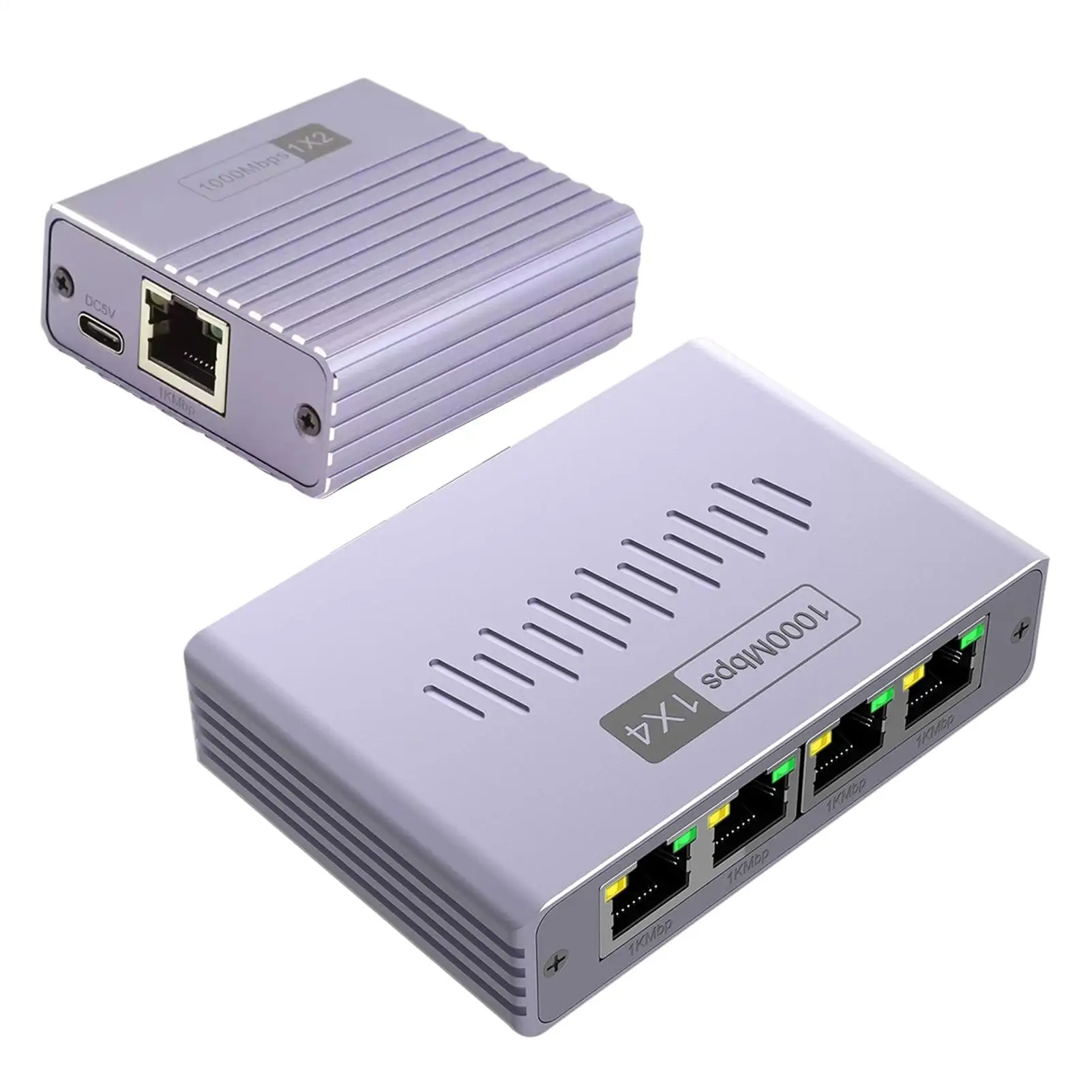 

Ethernet Cable Splitter Ethernet Splitter 1 To 4 High Speed Gigabit Router Adapter Low-Latency Accessories For Library PC Camera