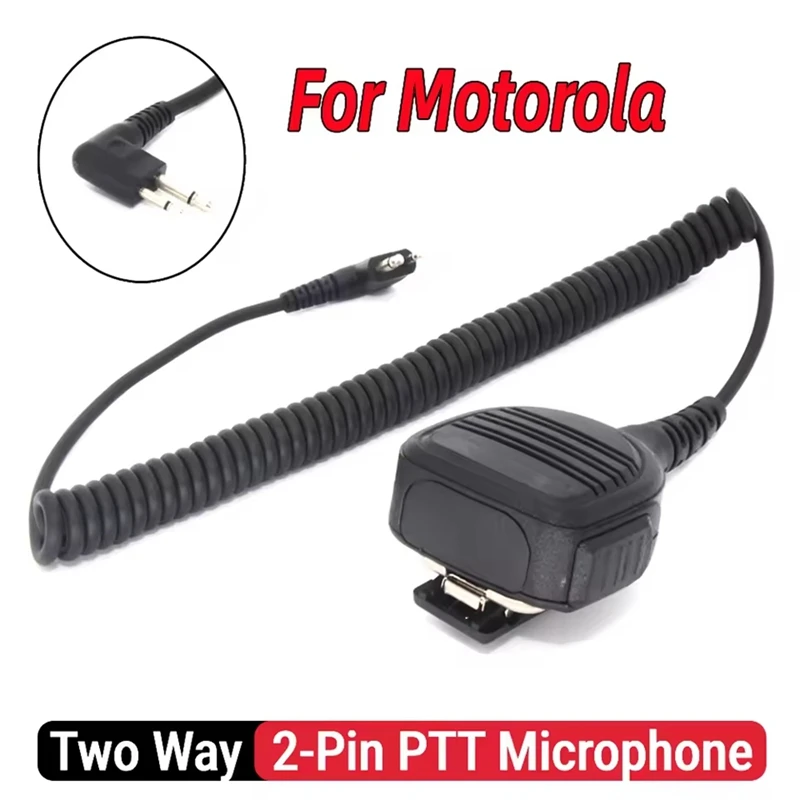 PMMN4013A 2-Pin PTT Microphone Remote Speaker Microphone Two Way Radio Shoulder Walkie Talkie Accessories for-A56M view 2