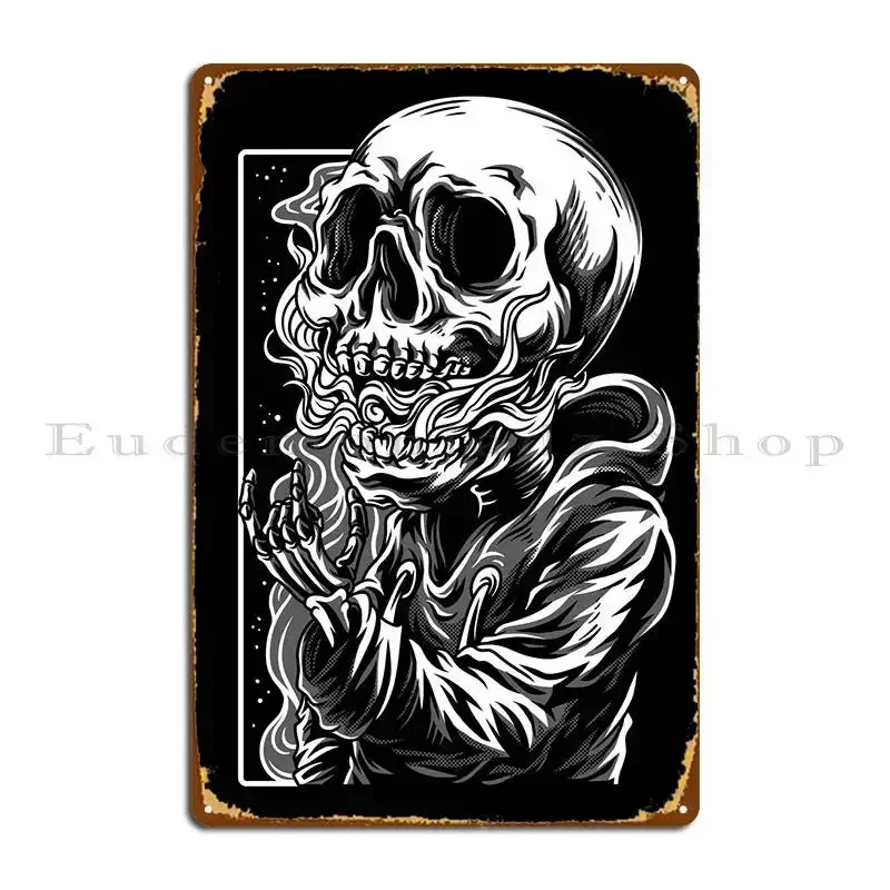 Graffiti Skull Reaper Metal Sign Kitchen Wall Custom Customize Wall Design Tin Sign Poster