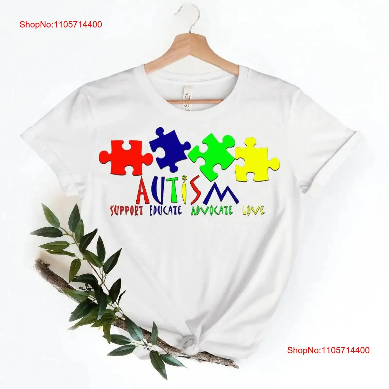 Autism Awareness T Shirt Accept Educate Advocate Love Autistic Pride NR246 vintage Washed streetwear Unisex homme Comfortable