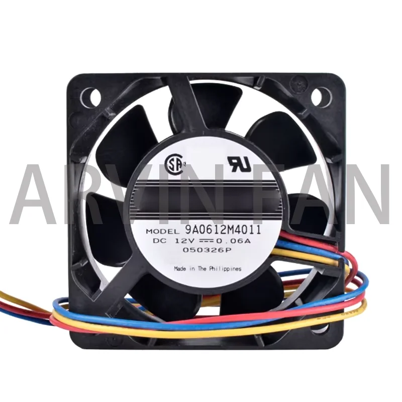 COOLING REVOLUTION 9A0612M4011 6cm 60mm 6025 60x60x25mm 12V 0.06A 3-wire Double Ball Bearing Silent Cooling Fan