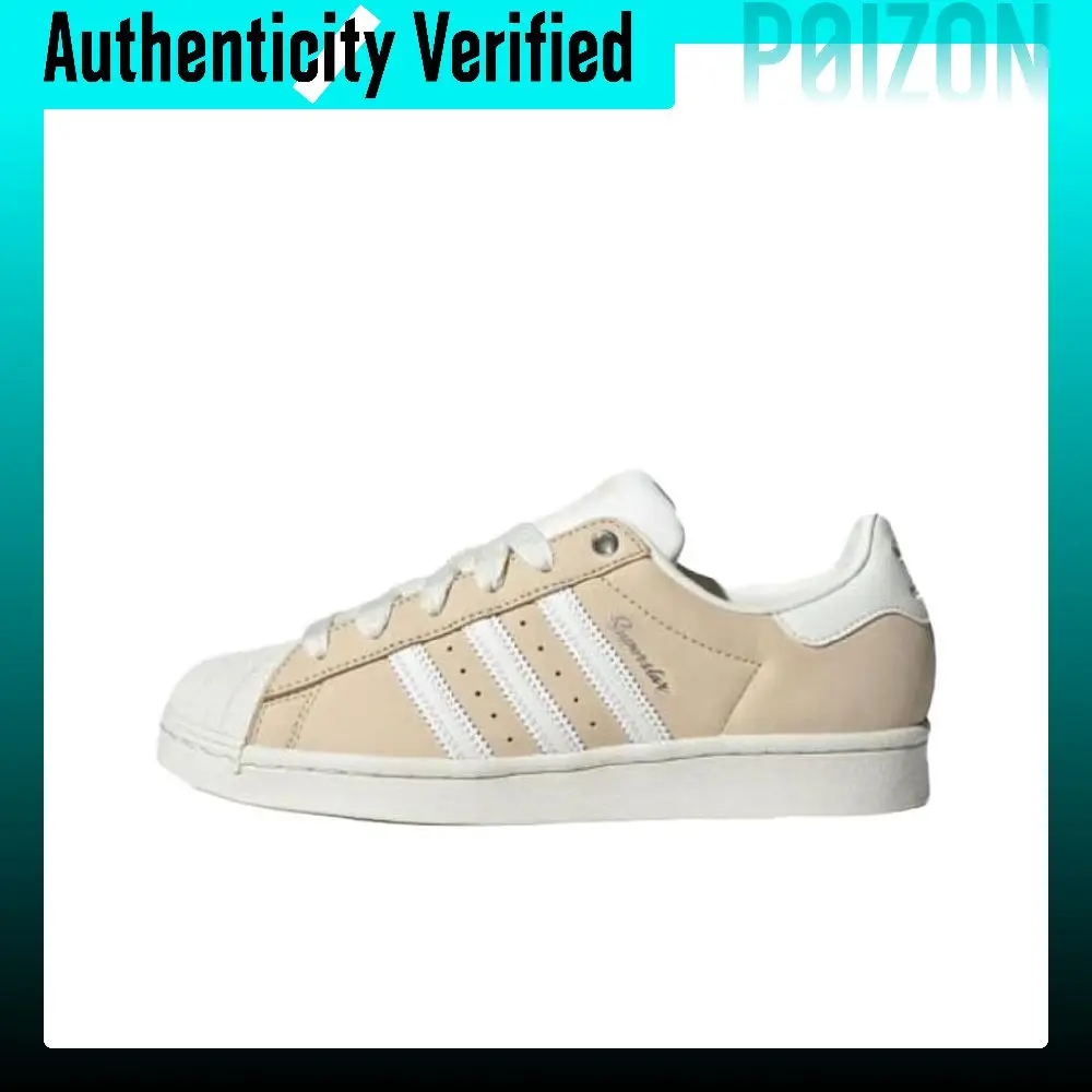 Adidas Originals SUPERSTAR Low top Skateboard Shoes Women's White Yellow IE3039