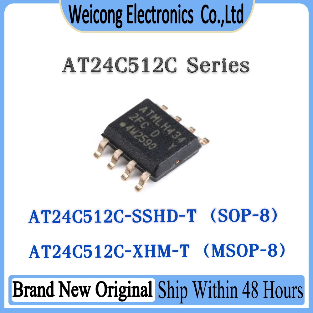 

AT24C512 AT24C512C AT24C512C-SSHD-T AT24C512C-XHM-T AT24C512C-SSHD AT24C512C-XHM AT24C AT24 New Original IC Chip SOP-8