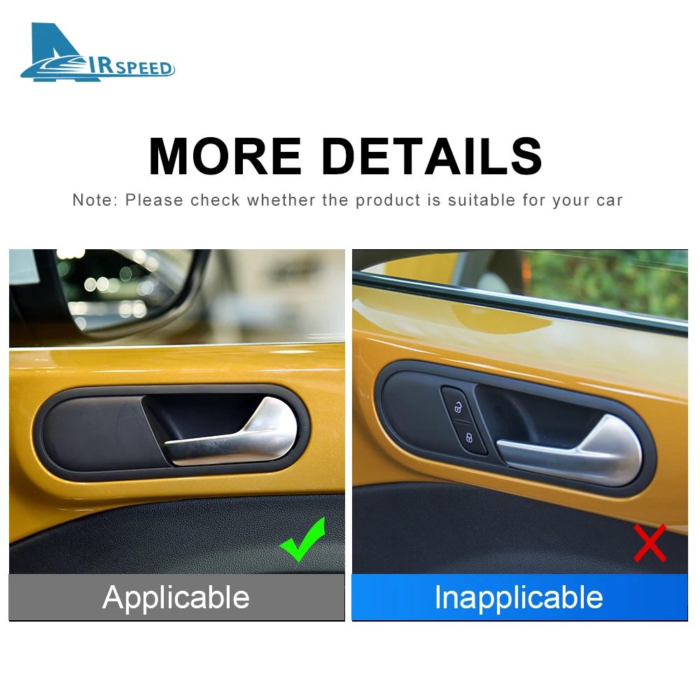 Real Carbon Fiber Sticker For Volkswagen Beetle 2012 2013 2014 2015 2016 2017 2018 2019 Car Door Handle Interior Accessories