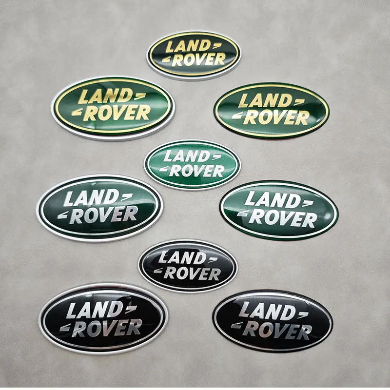 3pcs Aluminium Logo Land Rover Emblem Car Front Sticker Rear Trunk Fender Badge For Land Rover Freelander Discovery Defender