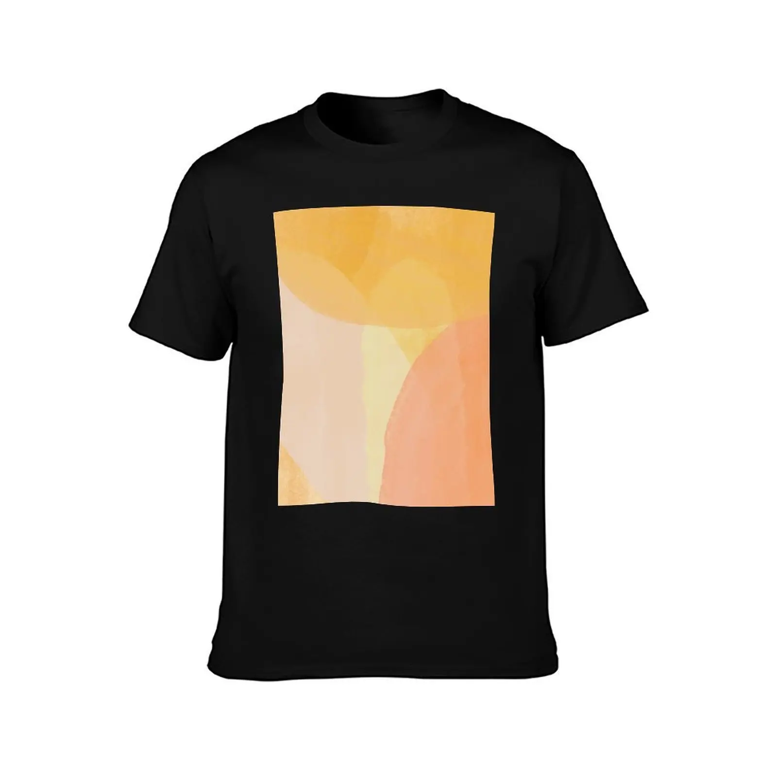 Colorful Abstract Forms 3 T-Shirt, Summer Casual Cotton Tee, Oversized Streetwear Tops, Vintage Graphic Print, Unisex Men Women
