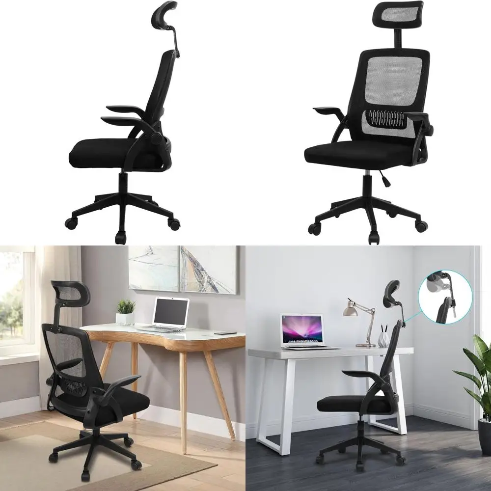 

Ergonomic High-Back Mesh Chair with Lumbar Support and Adjustable Height for Comfortable Desk Use