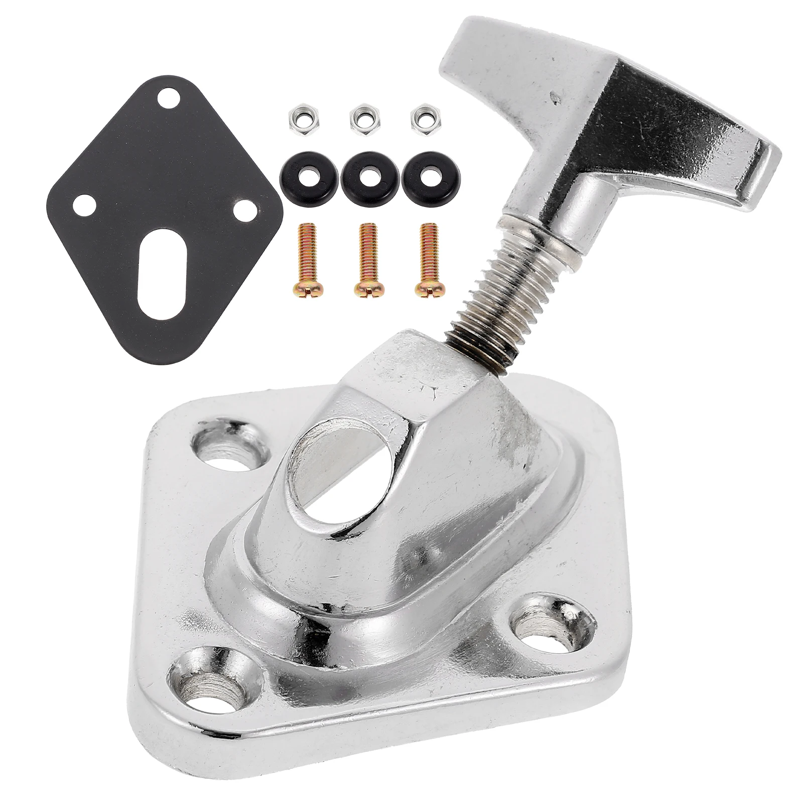 

Tom Drum Kit Floor Tom Leg Mount Bracket Polished Silver Plated Iron Drum Hardware Replacement Accessory Practical