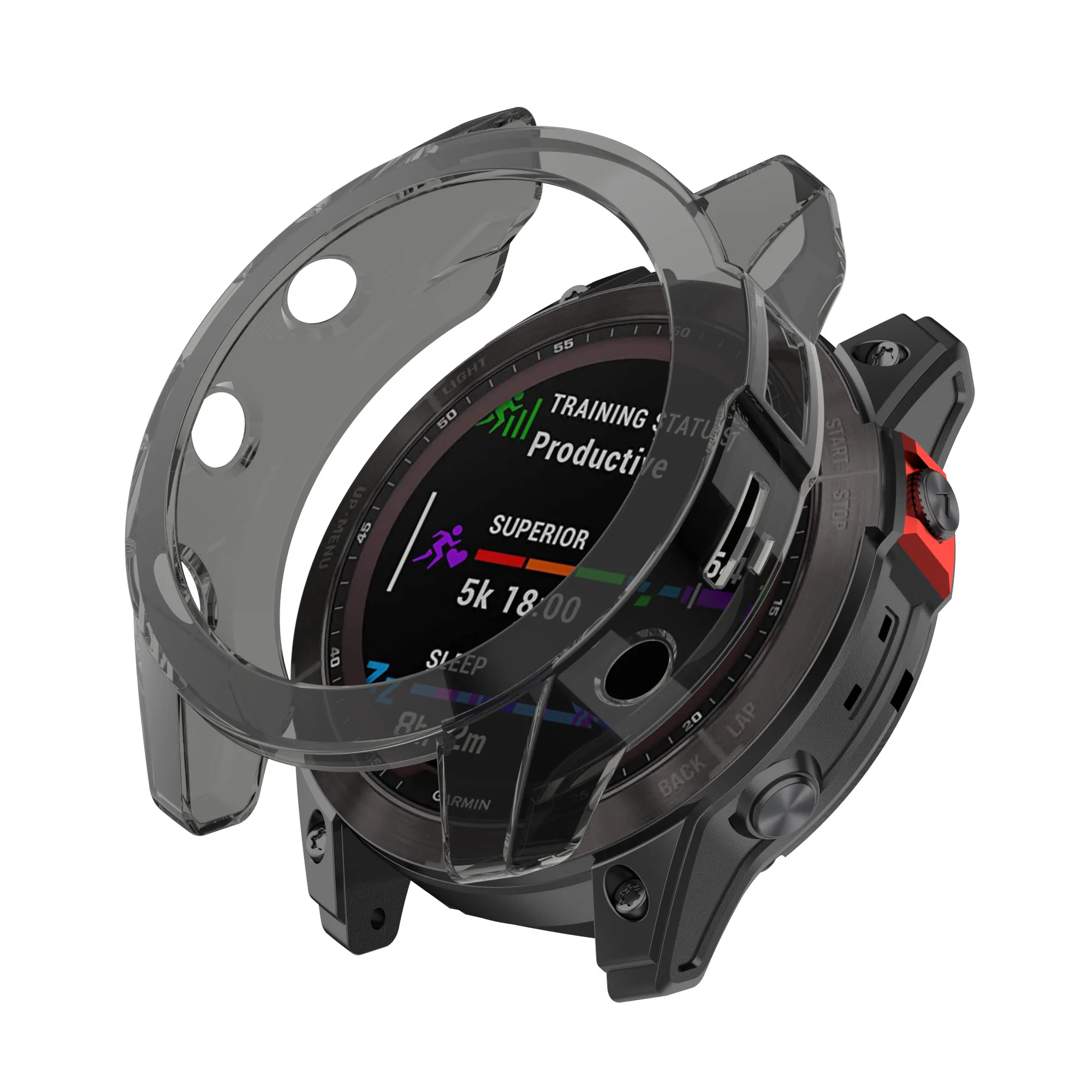 Custodia trasparente in Silicone TPU per Garmin Fenix 7X 51mm 7 47mm 7S 42mm calotta telaio paraurti per copertura trasparente Garmin Gen 2