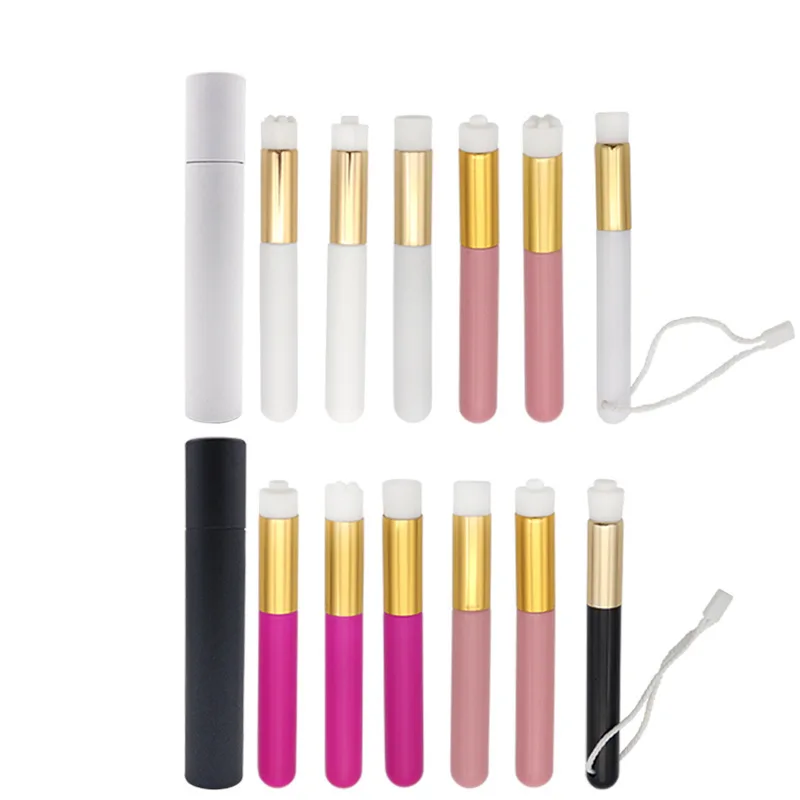 1/5/10 Pcs Premium Wooden Handle Nose Brush Facial Cleansing Blackhead Removal Tool Portable Makeup Brush