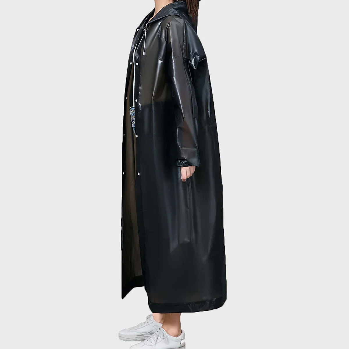 1pc - Outdoor lightweight one-piece long raincoat with thickened multi-functional windbreaker raincoat image 4