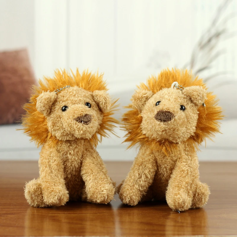 Cute Little Lion peluche ciondolo bambola piccola stanza delle bambole Decora Cartoon zaino ciondolo accessori regali per bambini