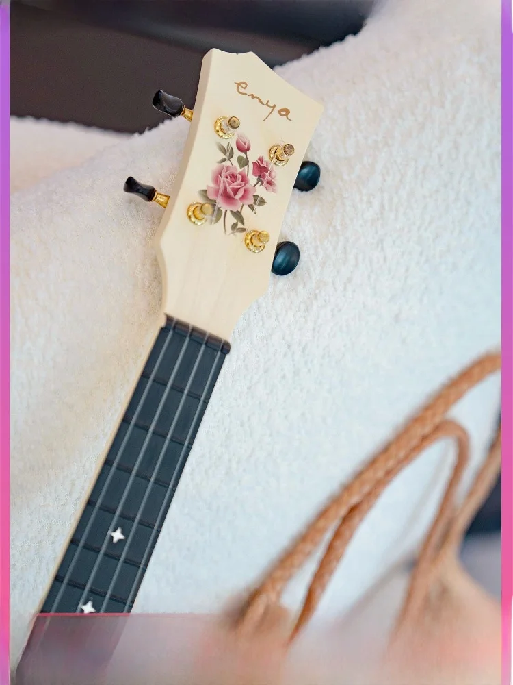 Ukulele Enya Nova U Serat Karbon 23 Inci Gitar Akustik Ramah Pemula Ideal untuk Anak-Anak Ukulele Ukuran Penuh