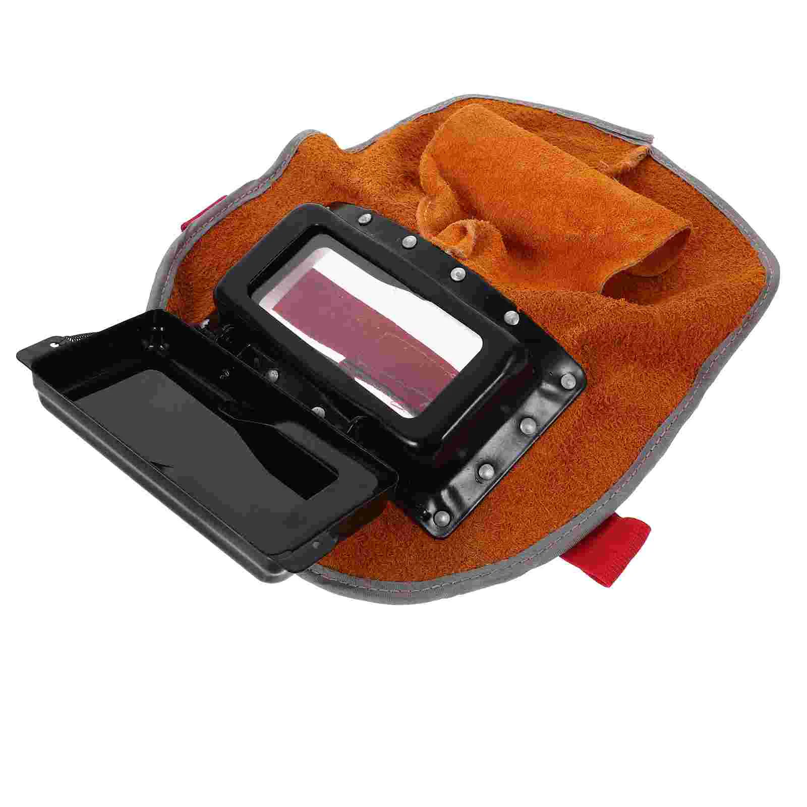 

Fully Automatic Welding Mask with Lens Clamshell Adjustable Hood Work Hat Caps Cowhide Suede Protection Welder