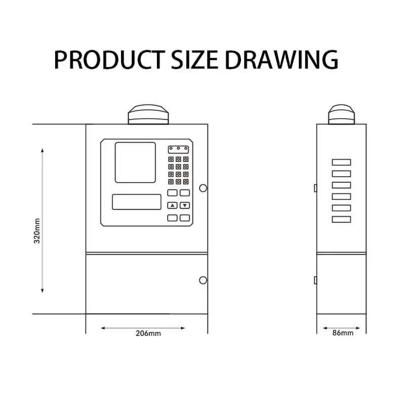 Panel de Control de alarma de incendio direccionable QD6000 II, Panel de Control de Gas, Detector de Gas tóxico Combustible industrial, Panel de Control de alarma