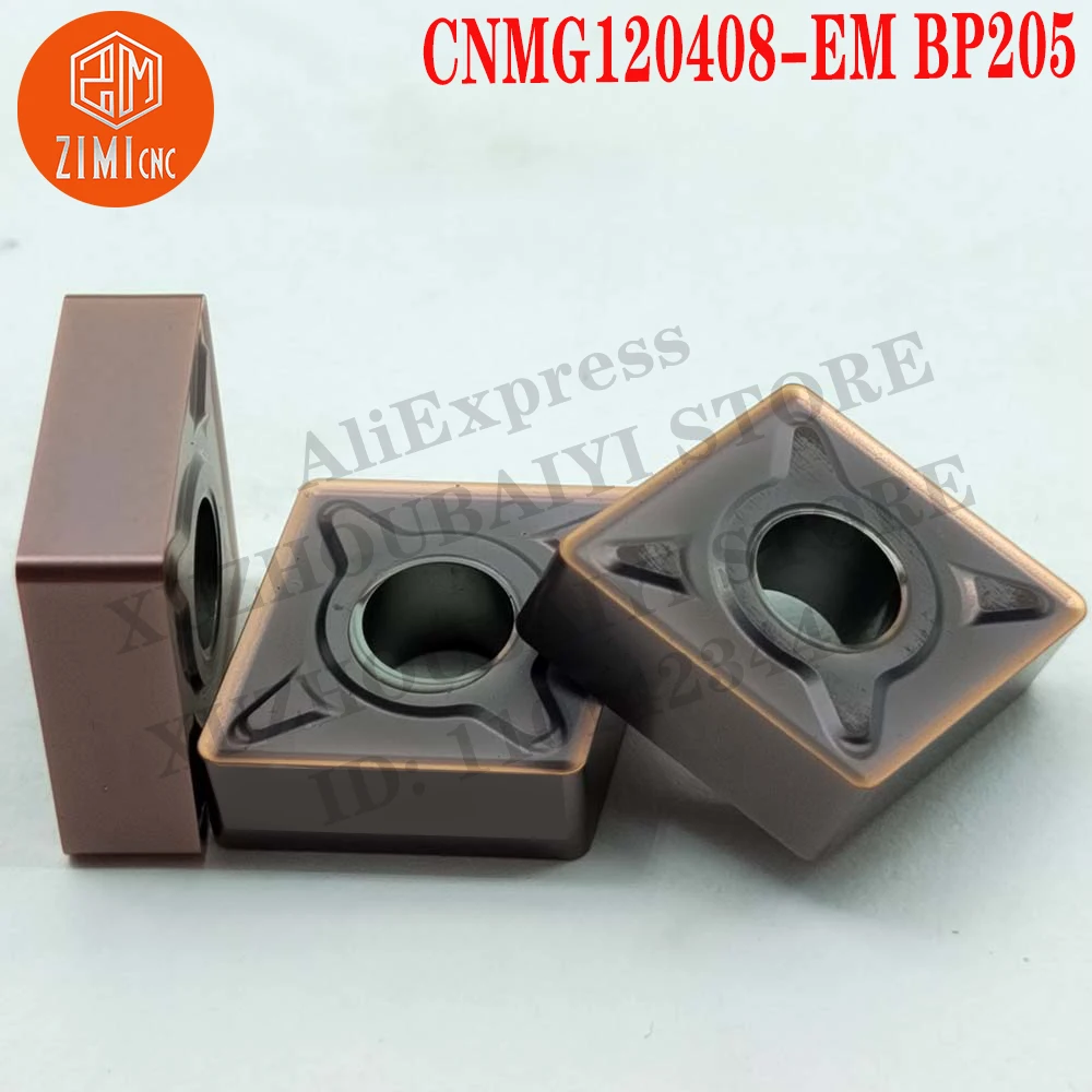 CNMG120408-EM BP205 CNMG 120408 Turning Tools Carbide Inserts Lathe Cutter Tools Blades CNC cutting Tools metal lathe mechanical