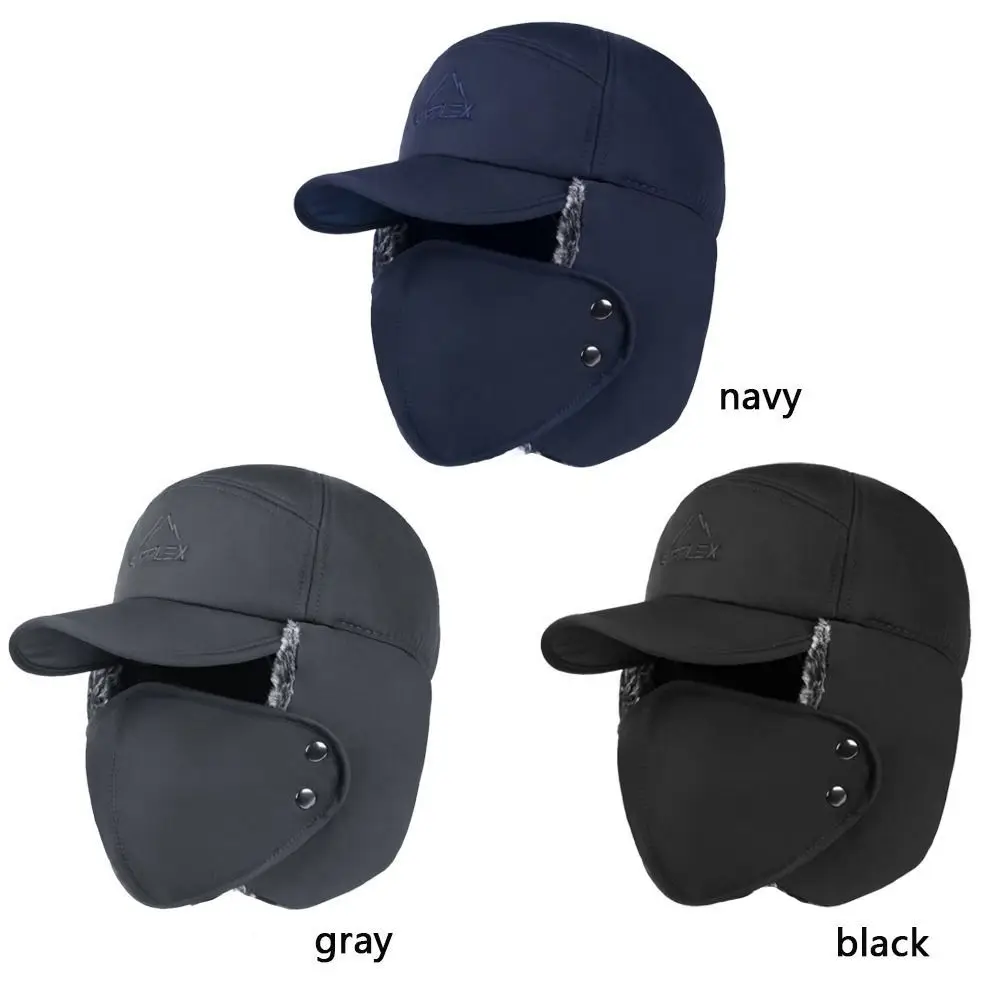 Immagine 4: Cappelli invernali sportivi antivento Passamontagna spesso in cotone da sci invernale con maschera per paraorecchie Protezione per le orecchie Cappelli bomber all'aperto