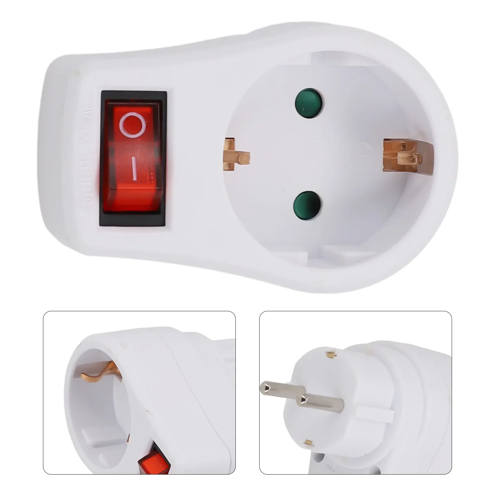 Socket Supplies Socket Outlet Conversion Plug European Type Flame Retardant PP With Switch Saves Money Switches Sockets