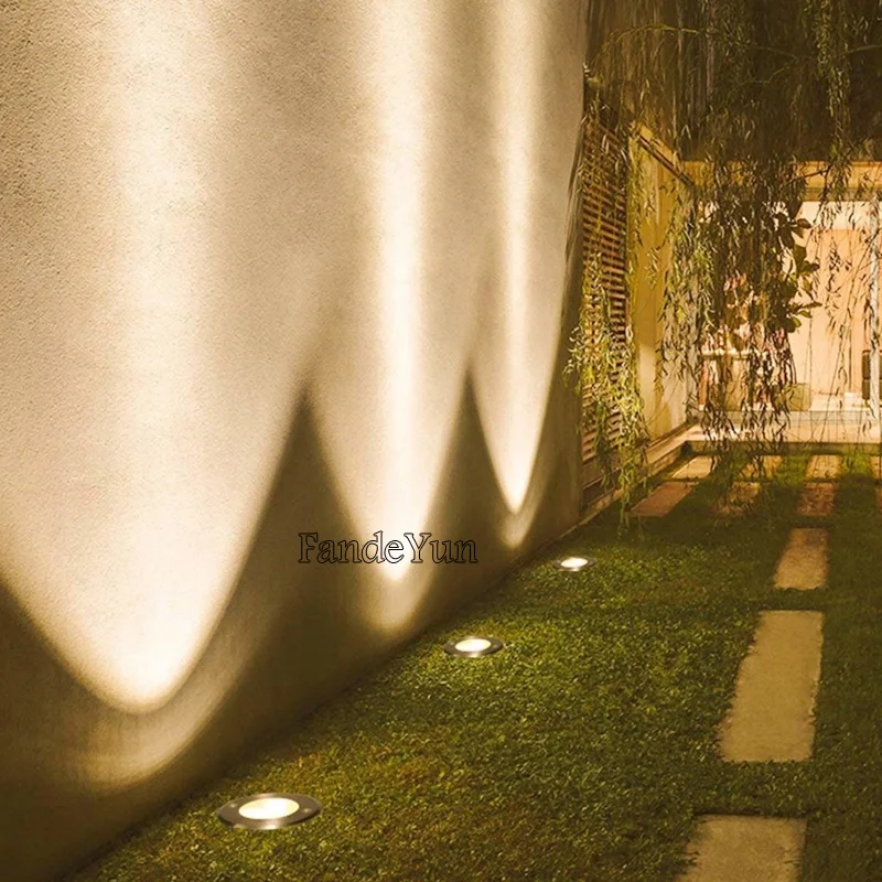 Waterproof LED Light Garden Underground 3W 5W 10W 15W IP68 Outdoor Buried Garden Path Spot Recessed Inground Lighting 220V DC12V