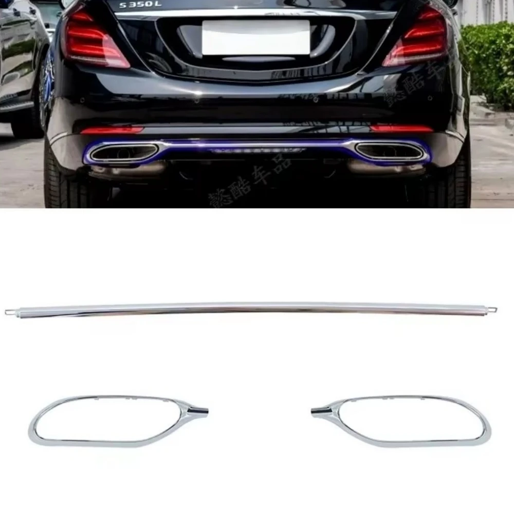 

Rear bumper exhaust pipe 2228852900 2228853000 2228853100 For Benz S-Class W222 S320 S560 S350 S450 S680 2018-2020