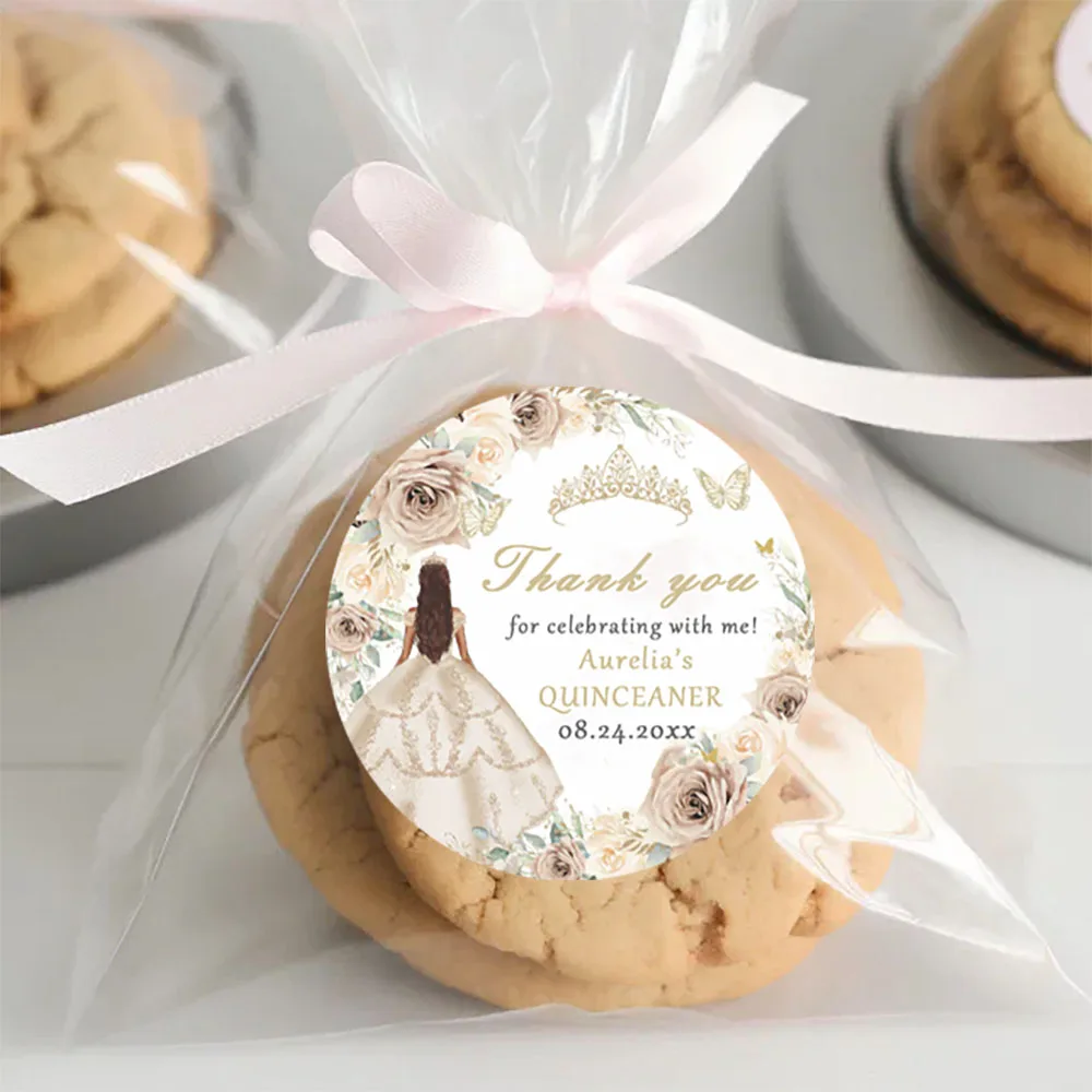 90pcs customized personalized name and birthday stickers (for weddings, baptisms, party invitations)