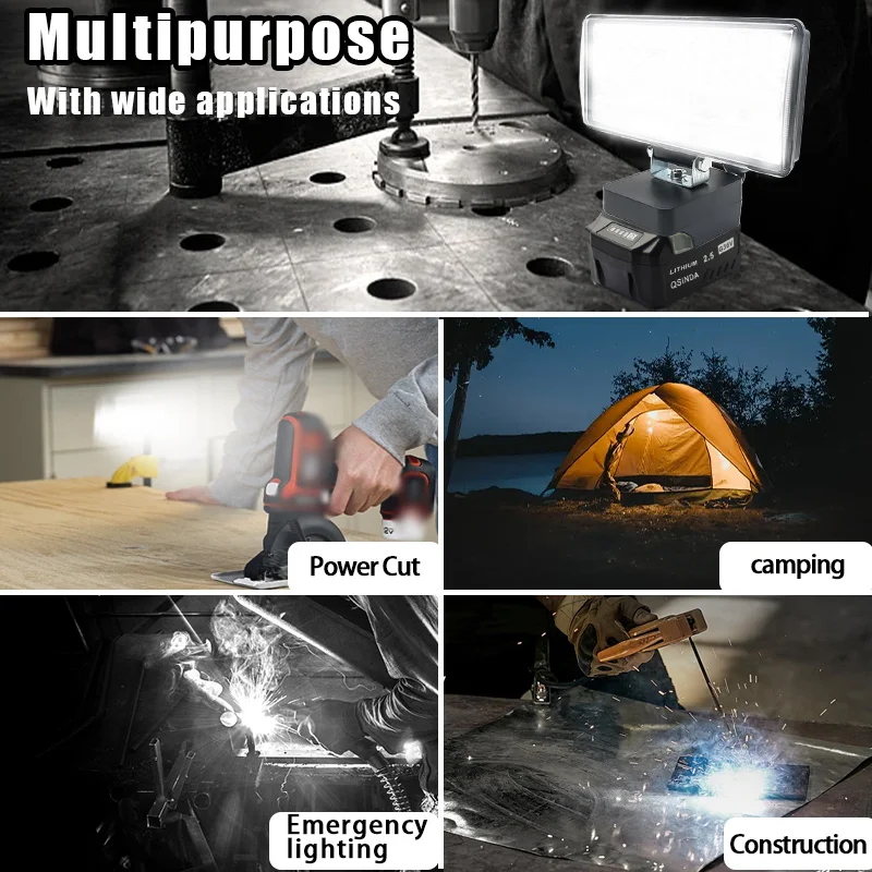Imagem -04 - Carro Led Trabalho Luzes Lanternas Tocha Elétrica Spotlight para Hitachi 18v Bsl1830 Li-ion Bateria Alta Baixa Ceam Controle 8