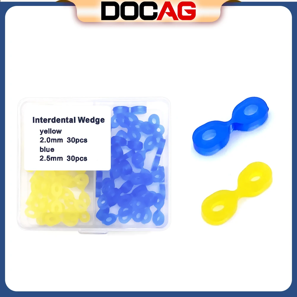 

DOCAG 60 шт./кор. стоматологические эластичные клинья, резиновые крепежные клинья, матричные матрицы, плотина, композитный сепаратор зубов, межзубные клинья