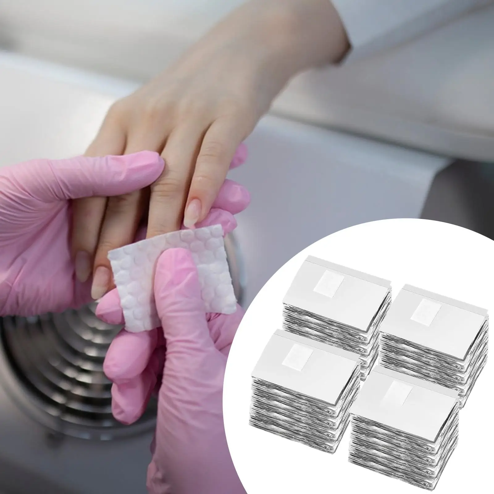 

Nail Polish Remover Foil Wraps with Lintfree Cotton Pads Soak Off Foils for Gel Wrap Nails Travel Use