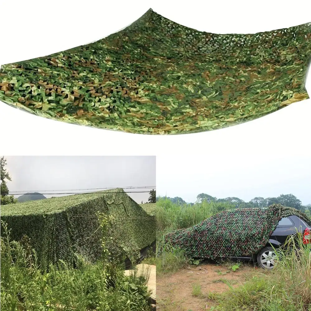 Outdoor Hunting Camouflage Woodland Jungle Camo Tarp Cover Car Sun Shelter Net Hunting Shooting Fishing Shelter Hide Netting