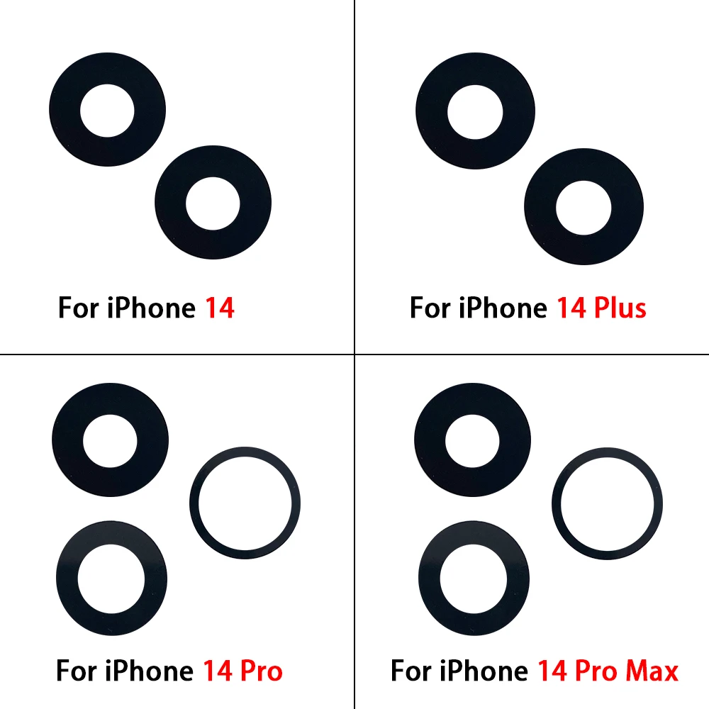 Lente de Cristal para cámara trasera de IPhone, piezas de reparación con herramienta, 14 Plus, 13, 12 Mini, 11 Pro Max, nuevo