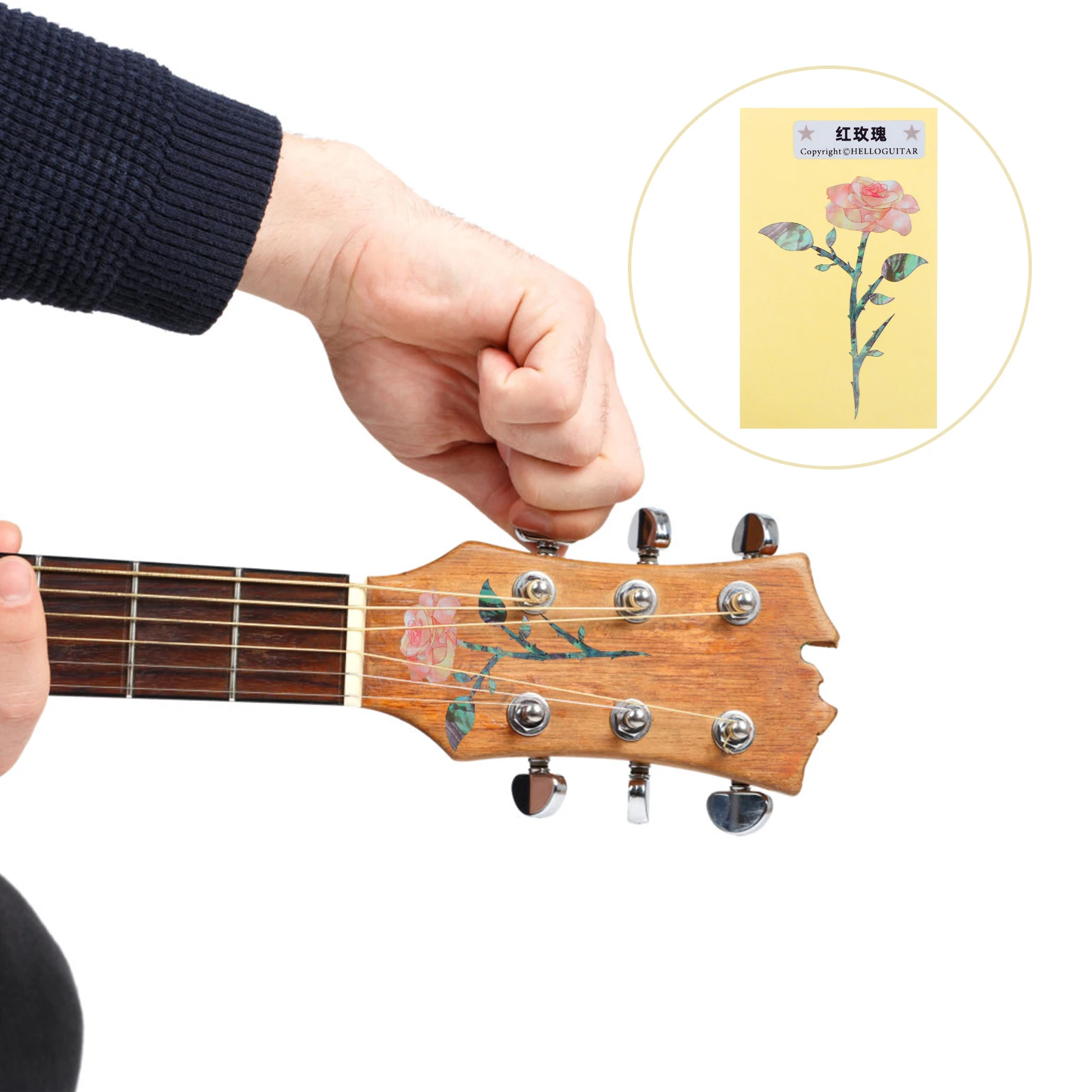 

Guitar Sticker Fretboard for Electric Rose Funny Stickers Acoustic Decal Pvc Bass