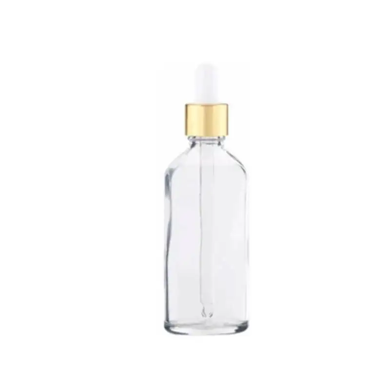 10/20PCS 30/50ml Pipette Dropper Bottles for Essential Oil Glass Liquid Drop Massage Aromatherapy Gold clear Refillable 1/2OZ