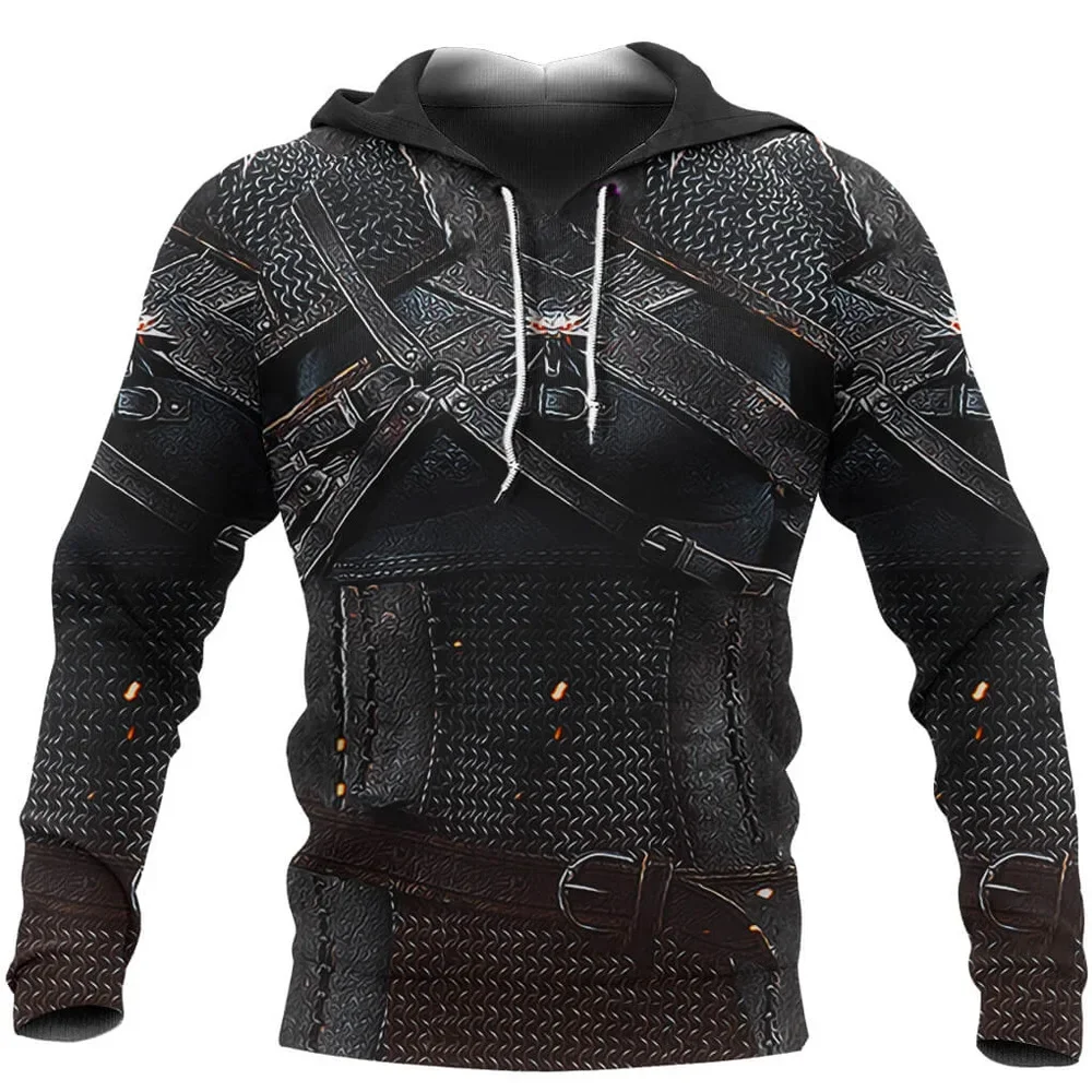 Knights Templar 3D-Druck Herren Laxity Hoodie Lässiger Oversize-Pullover Beliebter Streetwear-Mode-Sweatshirt Trendige Herrenbekleidung – Detail 7