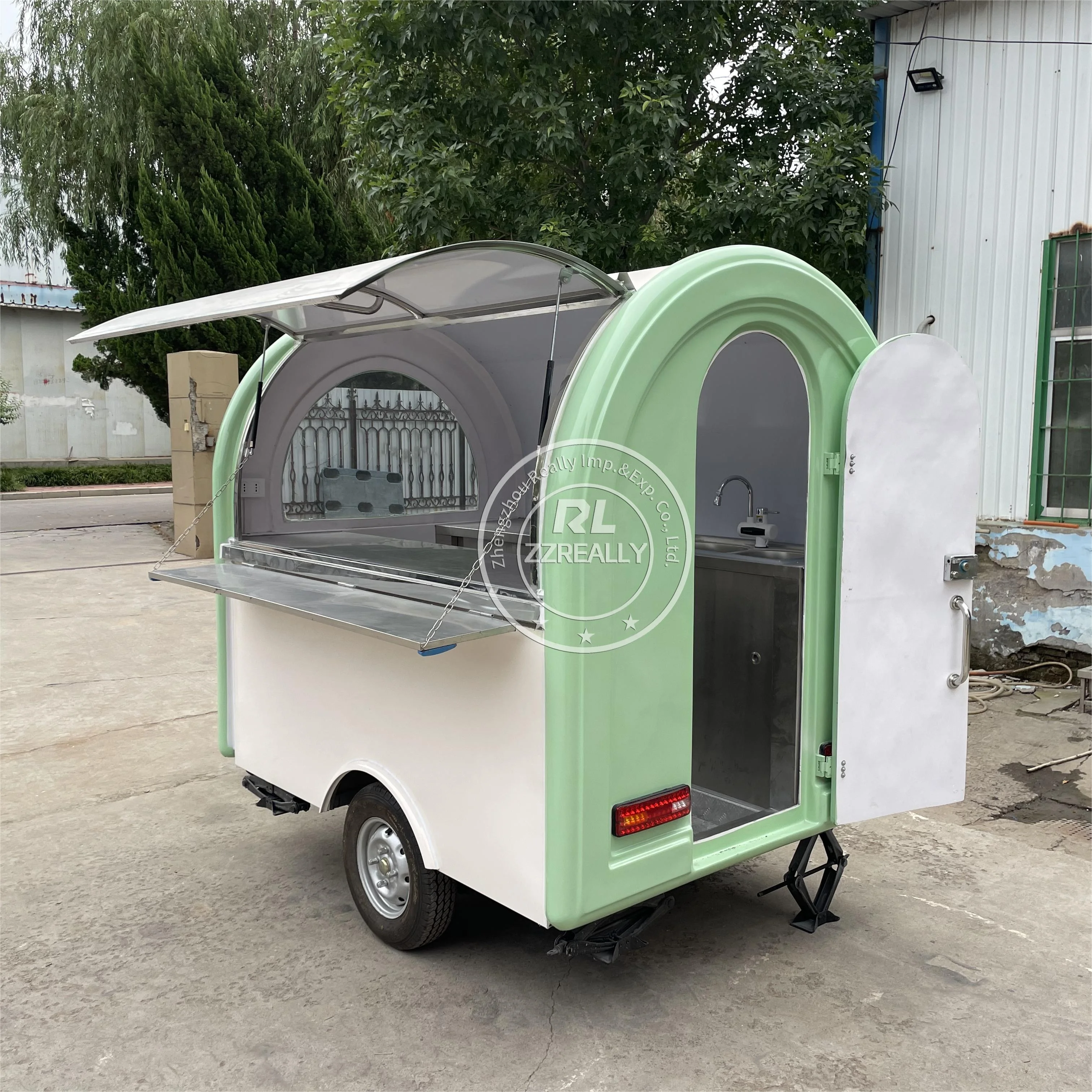 Mobile Round Snack Food Truck Professional Customized Concession Outdoor Street Hot Dog Food Truck Trailer