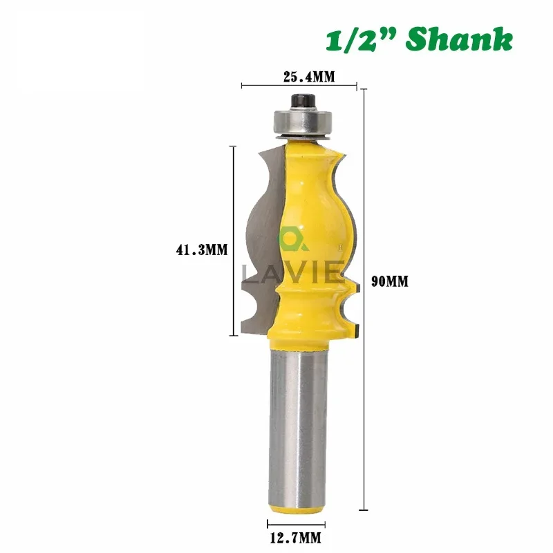 1/2 inch Shank Molding Router Bit Line Face Cutter for Wood Architectural Milling Cutters Carbide Woodworking Tools