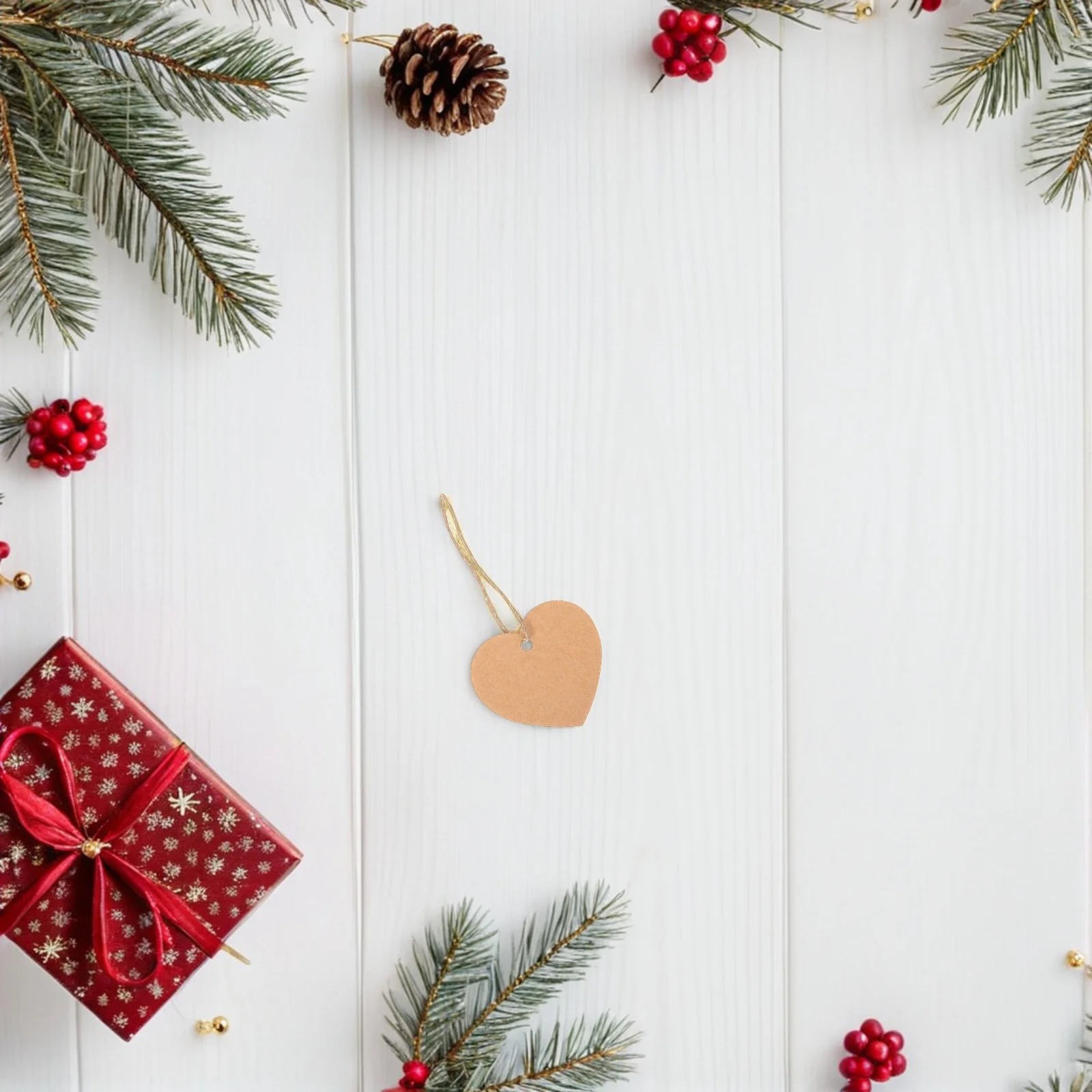 

500Pcs Heart Shaped Kraft Paper Tags Blank Hanging Labels for Wedding Birthday Party Favor Gift Decorations Heart Tags