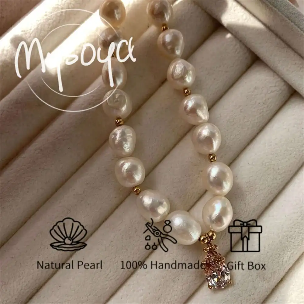 

MYSOYA белое пресноводное жемчужное ожерелье в форме риса 5-7 мм жемчуг с подарочной коробкой для нее, свадьбы, Рождества, дня рождения, новогодний подарок