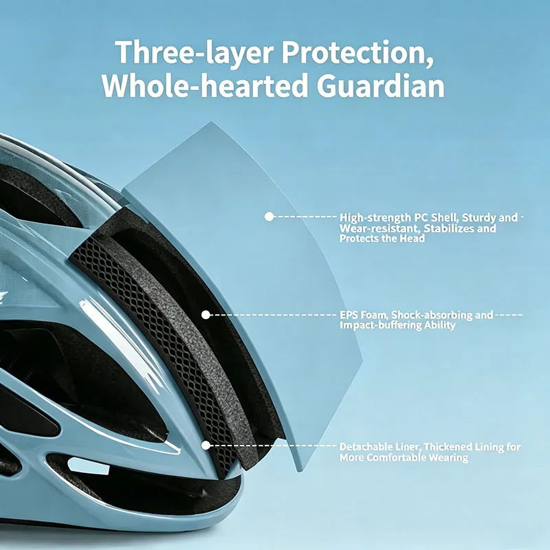 Mountain Road Bike Helmet Riding Cycling Helmet Integrally-molded Breathable Helmet Men Women Ultralight MTB Bicycle Helmet view 5