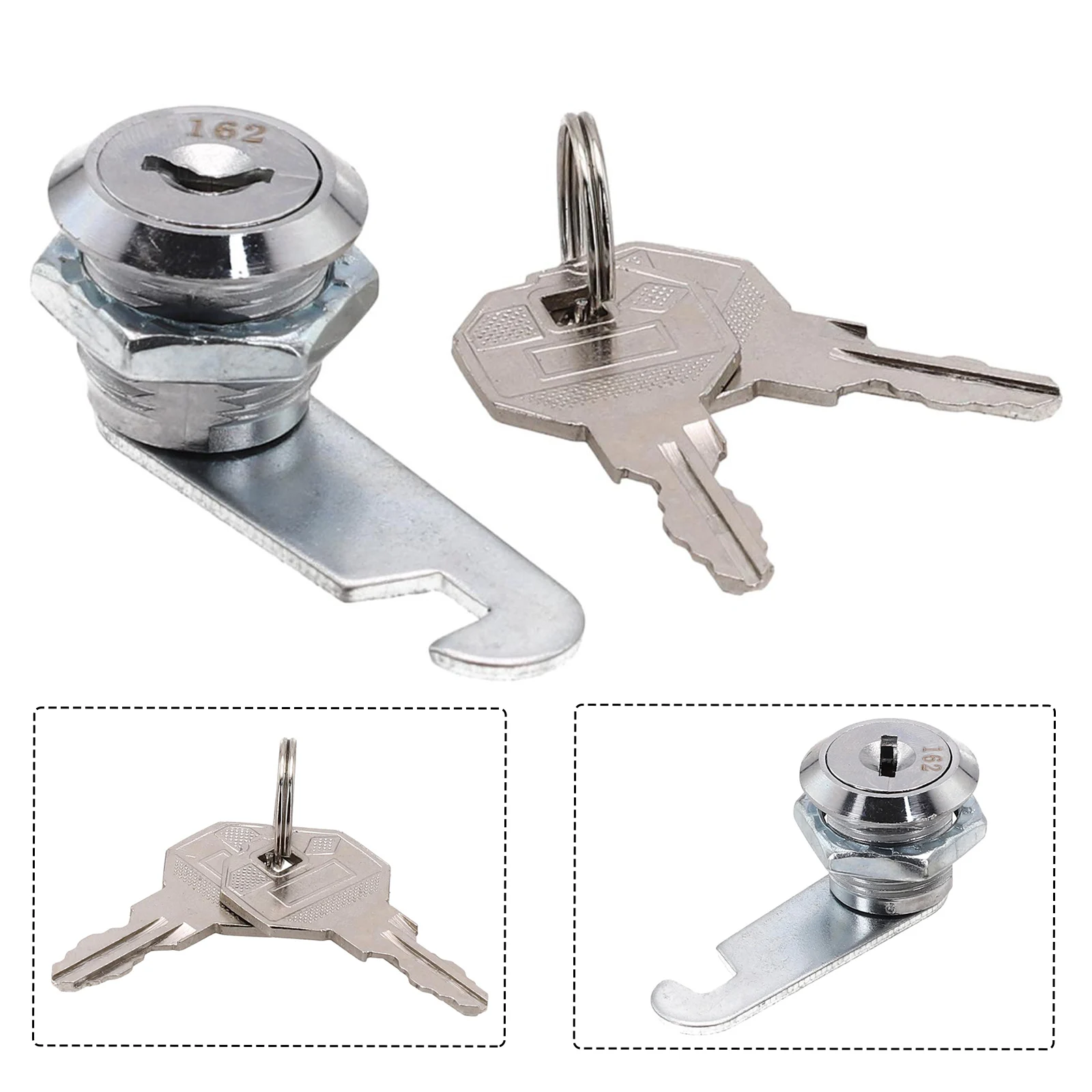 Mailbox Lock Metal Alloy Cylinder Cam Lock for Cabinet Drawer Mail Box Locker 16/20/25mm Sizes 2 Keys Included