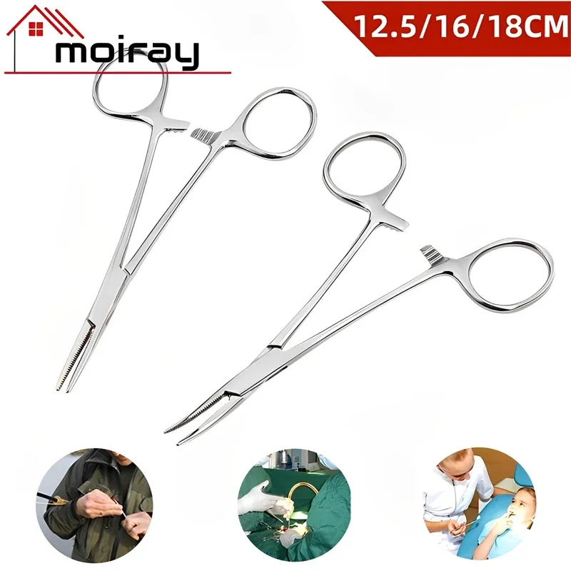 12.5 16 18cm Hand Tool Hemostatic Forceps Pet Hair Clamp Fishing Locking Pliers Epilation Tools Curved/Straight Tip Cutter Tools