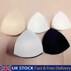 1 Pair Swimsuit Bra Chest Padding Women Invisible Sponge Foam Triangle Pads Breathable Cups Breast Bikini Inserts Accessories