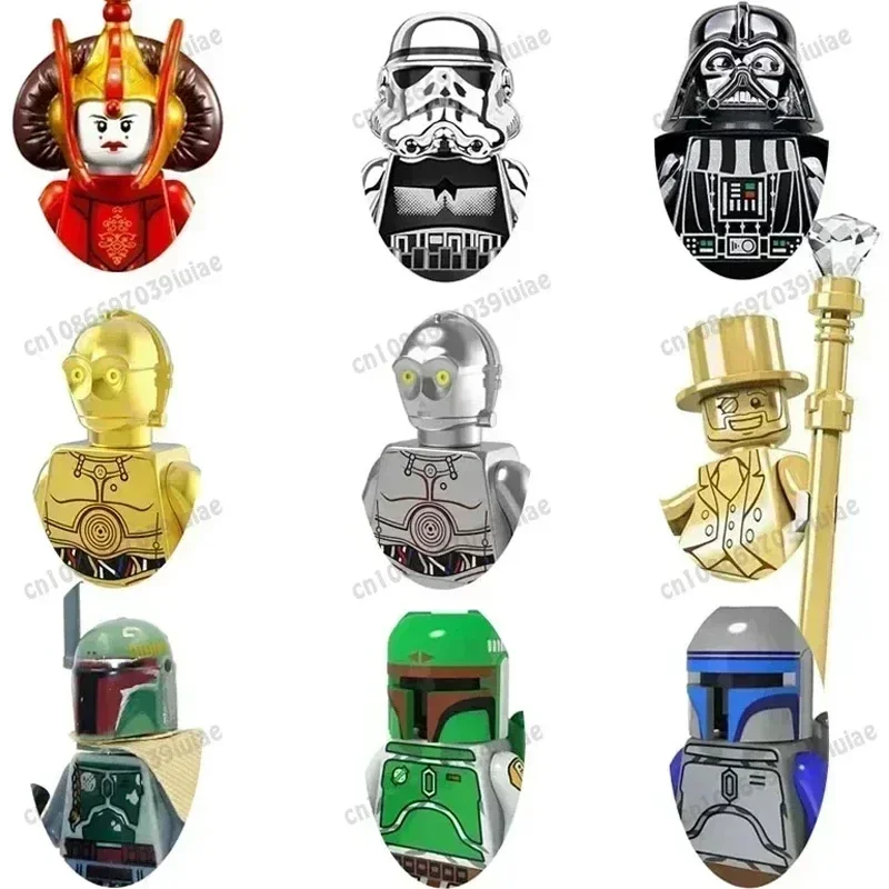 

HEROCROSS STAR WARS PG640 PG999 STAR Amidala Electroplate Toy Bricks Assembling Doll Building Blocks Boy Birthday Present