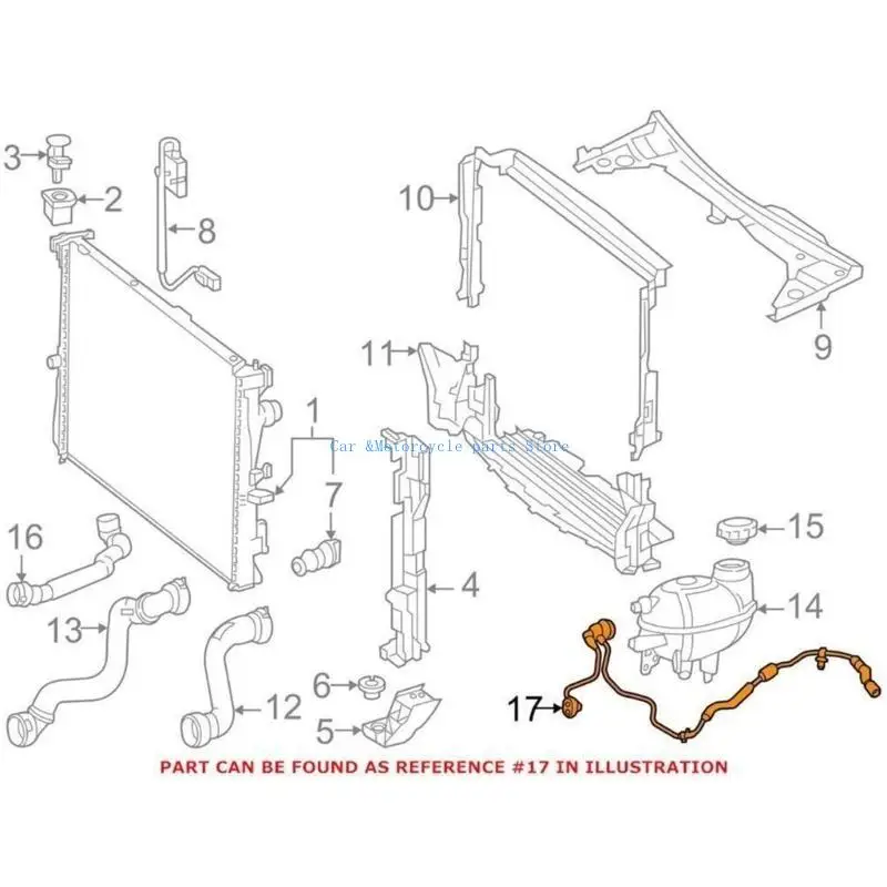 y9uc توسيع العادم أنبوب خزان المياه C180 C200 C260 C300 C350 4MATIC 2055012501 #2