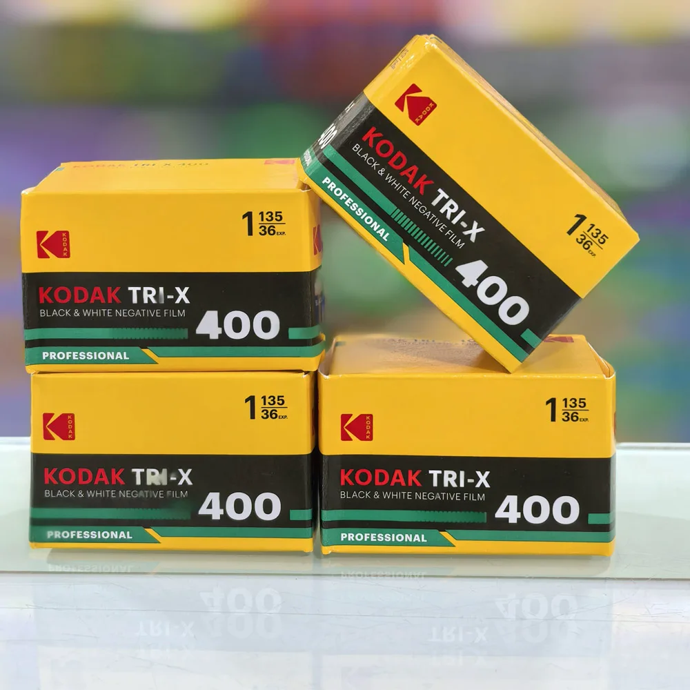Nuevo Empaque, Película Profesional Kodak TRI-X 400TX 135, 1-10 Rollos, Película Negativa en Blanco y Negro ISO400 36EXP para Cámaras Fujifilm y Kodak ﻿